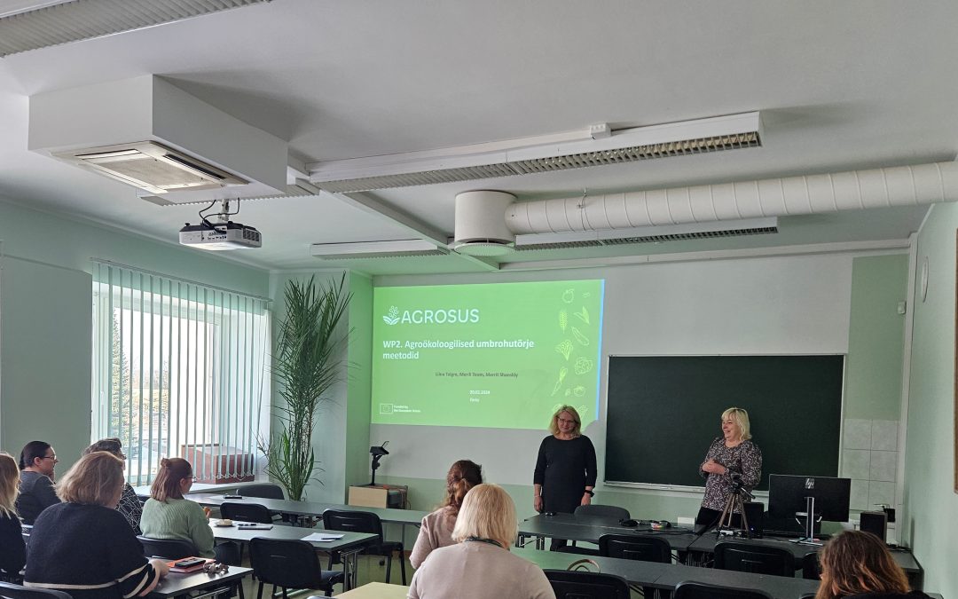 AGROSUS partners from the Estonian University of Life Sciences had already held the co-creation workshop in their region.